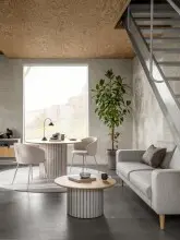 Esszimmerstuhl >Eleanor< (2er-Set) Design 4-Fuß, Bezug beige - 55,5x79x55cm (BxHxT)