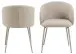 Esszimmerstuhl >Eleanor< (2er-Set) Design 4-Fuß, Bezug beige - 55,5x79x55cm (BxHxT)