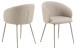Esszimmerstuhl >Eleanor< (2er-Set) Design 4-Fuß, Bezug beige - 55,5x79x55cm (BxHxT)