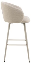Barhocker >Eleanor< (2er-Set) 4-Fußgestell, in Stoff beige - 54x105x52 (BxHxT)
