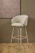 Barhocker >Eleanor< (2er-Set) 4-Fußgestell, in Stoff beige - 54x105x52 (BxHxT)