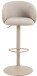 Barhocker >Eleanor< Trompetenfuß mit Fußstütze, Bezug beige  - 53x110x56cm (BxHxT)