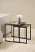 Satztisch >Katrine< (2er-Set) Glas-Keramik / schwarz - 50x55x50 + 43x43x50 cm (BxHxT)