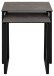 Satztisch >Katrine< (2er-Set) Glas-Keramik / schwarz - 50x55x50 + 43x43x50 cm (BxHxT)