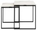 Satztisch >Katrine< (2er-Set) Glas-Keramik, weiss - 50x55x50 + 43x43x50 cm (BxHxT)