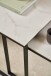 Satztisch >Katrine< (2er-Set) Glas-Keramik, weiss - 50x55x50 + 43x43x50 cm (BxHxT)