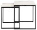 Satztisch >Katrine< (2er-Set) Glas-Keramik, weiss - 50x55x50 + 43x43x50 cm (BxHxT)