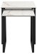 Satztisch >Katrine< (2er-Set) Glas-Keramik, weiss - 50x55x50 + 43x43x50 cm (BxHxT)
