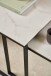 Satztisch >Katrine< (2er-Set) Glas-Keramik, weiss - 50x55x50 + 43x43x50 cm (BxHxT)