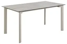 Esstisch >Palermo< in grau, Keramik / Metall -...