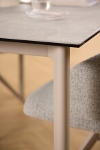 Esstisch >Palermo< in grau, Keramik / Metall - 160x75x90cm (BxHxT)