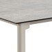 Esstisch >Palermo< in grau, Keramik / Metall - 160x75x90cm (BxHxT)