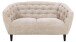 2-Sitzer >Ria< Taschenfederkern, Bezug beige, Chenille Stoff - 150x78x84cm (BxHxT)