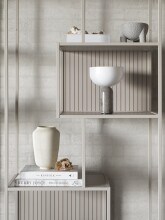 Standregal >Seaford< in grau, Metall / Hozwerkstoff - 77x185x35cm (BxHxT)
