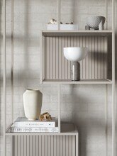 Standregal >Seaford< in grau, Metall / Hozwerkstoff - 77x185x35cm (BxHxT)