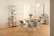 Standregal >Seaford< in grau, Metall / Hozwerkstoff - 77x185x35cm (BxHxT)