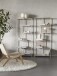 Standregal >Seaford< in grau, Metall / Hozwerkstoff - 77x185x35cm (BxHxT)