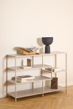 Standregal >Seaford< in grau, Metall / Holzwerkstoff - 114x78x35cm (BxHxT)