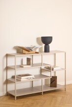 Standregal >Seaford< in grau, Metall / Holzwerkstoff - 114x78x35cm (BxHxT)
