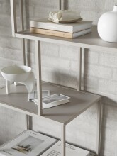 Standregal >Seaford< in grau, Metall / Holzwerkstoff - 77x185x35cm (BxHxT)
