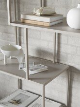 Standregal >Seaford< in grau, Metall / Holzwerkstoff - 77x185x35cm (BxHxT)