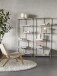 Standregal >Seaford< in grau, Metall / Holzwerkstoff - 77x185x35cm (BxHxT)