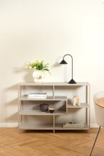 Standregal >Seaford< in grau, Metall / Holzwerkstoff - 114x78x35cm (BxHxT)