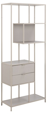 Standregal >Seaford< 2 Schübe, in grau - 77x185x35 (BxHxT)