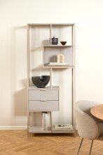 Standregal >Seaford< 2 Schübe, in grau - 77x185x35 (BxHxT)