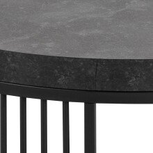 Couchtisch >Strington< rund, in schwarz - 65x35x65 (BxHxT)