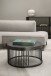 Couchtisch >Strington< rund, in schwarz - 65x35x65 (BxHxT)