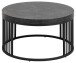 Couchtisch >Strington< rund, in schwarz - 65x35x65 (BxHxT)