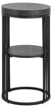 Beistelltisch >Strington< mit Ablage, in schwarz - 35x65x35 (BxHxT)