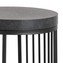 Beistelltisch >Strington< mit Ablage, in schwarz - 35x65x35 (BxHxT)