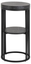 Beistelltisch >Strington< mit Ablage, in schwarz - 35x65x35 (BxHxT)