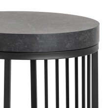 Beistelltisch >Strington< mit Ablage, in schwarz - 35x65x35 (BxHxT)