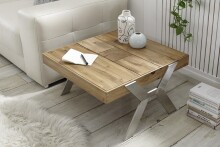 Couchtisch >BURGAS< in eichenfarben, Zereiche - 65x35x65cm (BxHxT)
