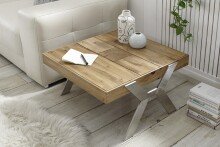 Couchtisch >BURGAS< in eichenfarben, Zereiche -...