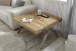 Couchtisch >BURGAS< in eichenfarben, Zereiche massiv/ Metall - 80x45x80 (BxHxT)