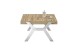 Couchtisch >BURGAS< in eichenfarben, Zereiche massiv/ Metall - 80x45x80 (BxHxT)