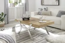 Couchtisch >BURGAS< in eichenfarben, Zereiche...