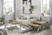 Couchtisch >BURGAS< in eichenfarben, Zereiche massiv/ Metall - 110x45x70 (BxHxT)