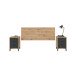 Bett-Set >ENZO< (4-teilig) in Nodi Eiche Dekor / Anthrazit - 246x39x206 (BxHxT)