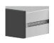 Bett-Set >ENZO< (4-teilig) in Nodi Eiche Dekor / Anthrazit - 246x39x206 (BxHxT)