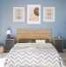 Bett-Set >ENZO< (4-teilig) in Nodi Eiche Dekor / Anthrazit - 246x39x206 (BxHxT)