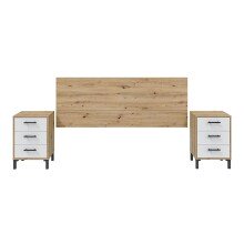 Bett-Set >ENZO VELVET< (4-teilig) in Nodi Eiche...