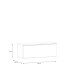 Lowboard >LIBERTAD< Hängeschrank, in sandfarbig - 99,5x37,5x34,8cm (BxHxT)