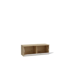 Lowboard >LIBERTAD< Hängeschrank, Weiss / Artisan Eiche Dekor - 99,5x37,5x34,8cm (BxHxT)
