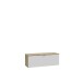 Lowboard >LIBERTAD< Hängeschrank, Weiss / Artisan Eiche Dekor - 99,5x37,5x34,8cm (BxHxT)
