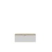 Lowboard >LIBERTAD< Hängeschrank, Weiss / Artisan Eiche Dekor - 99,5x37,5x34,8cm (BxHxT)